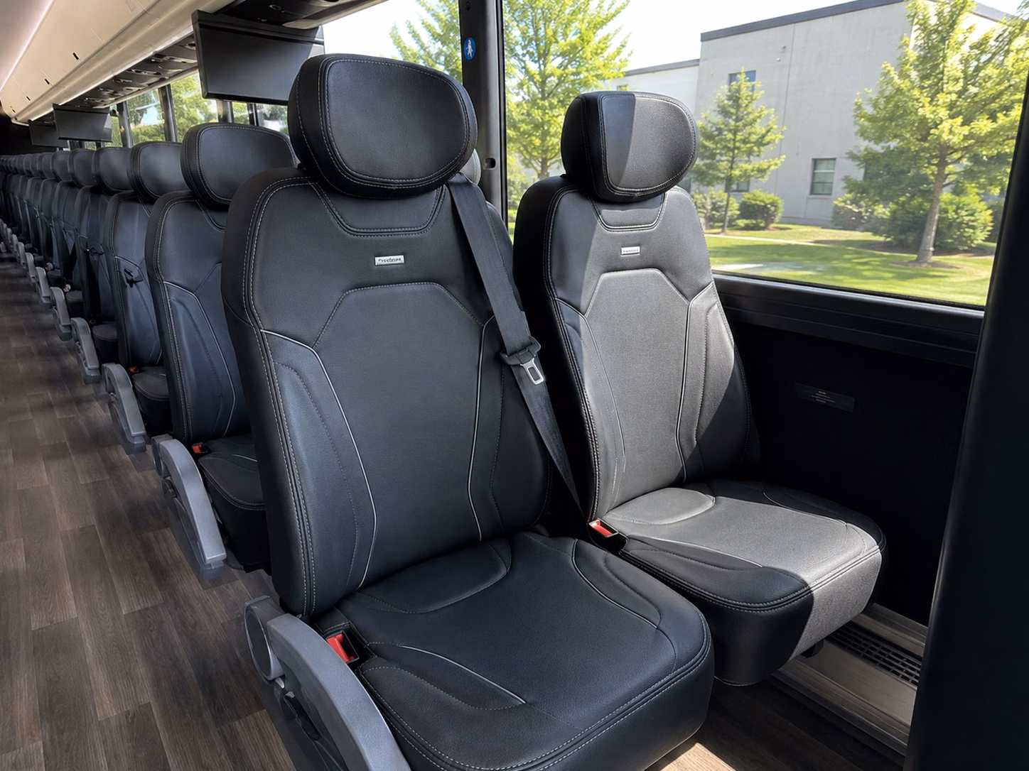 56 passenger charter bus interior