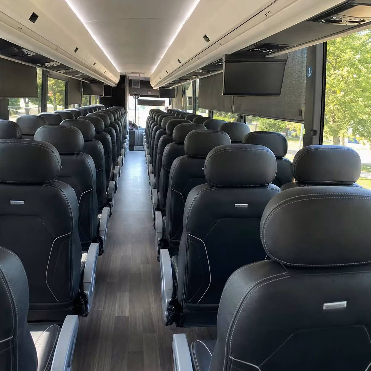 sparks charter bus interior