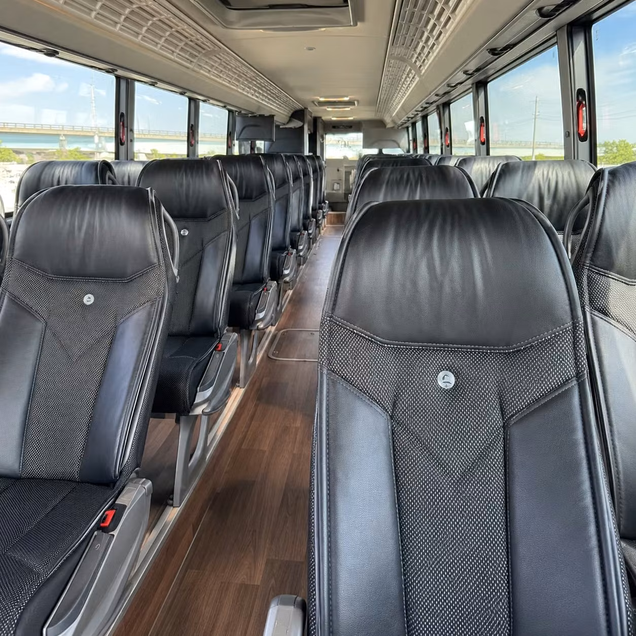 sparks charter bus rental interior